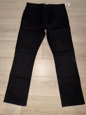 GAP Men's Straight-Leg Black Jeans